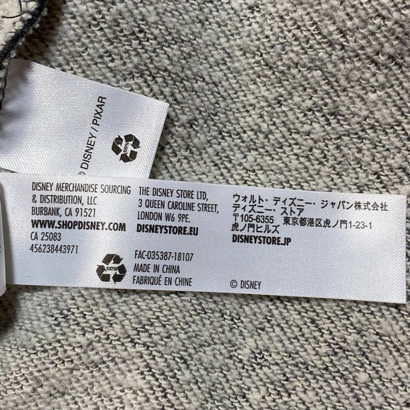 Disney Edna Mode Embroidered Faux Leather Sleeve Pullover Sweater Size XS Gray - Picture 10 of 12